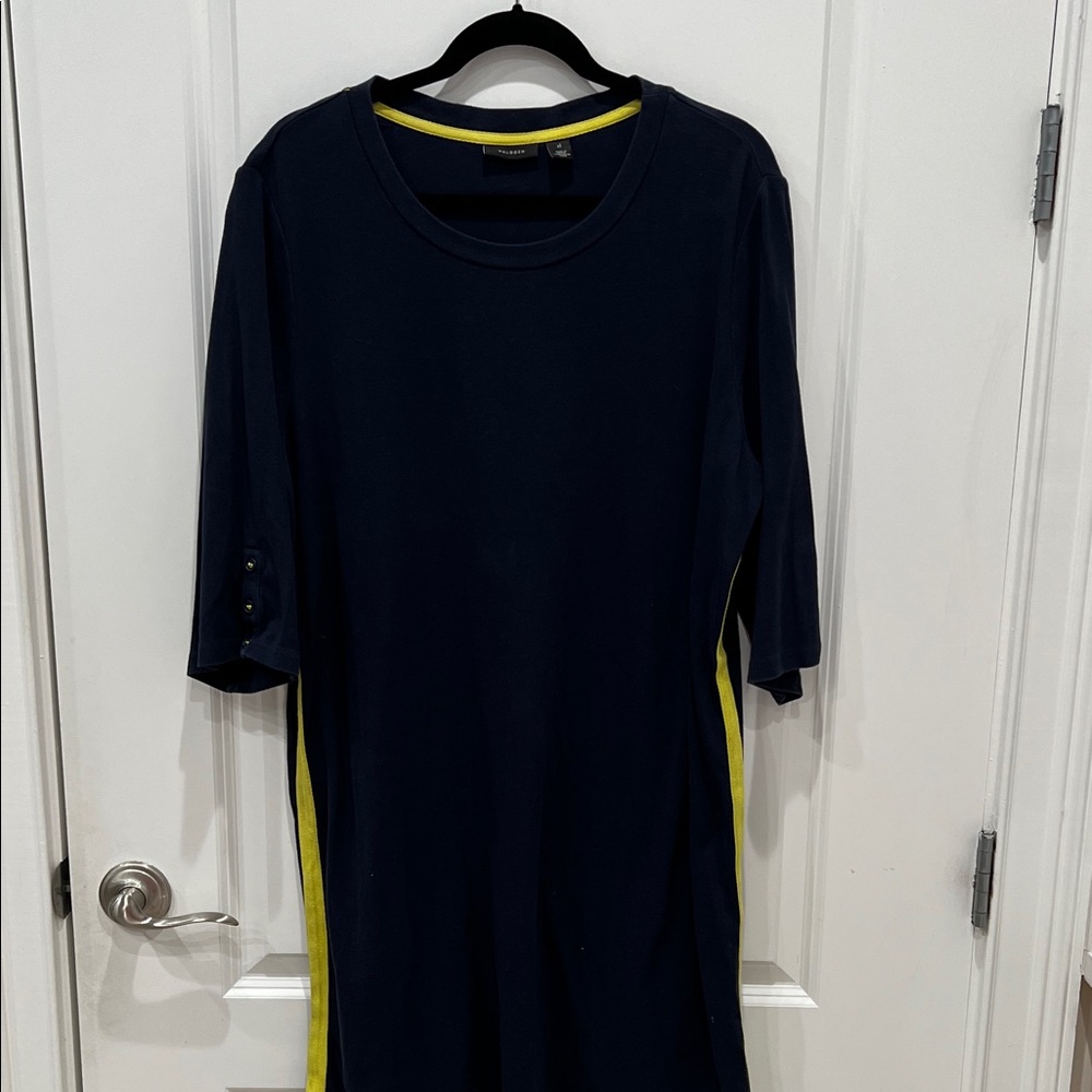 Halogen Navy and Yellow Dress